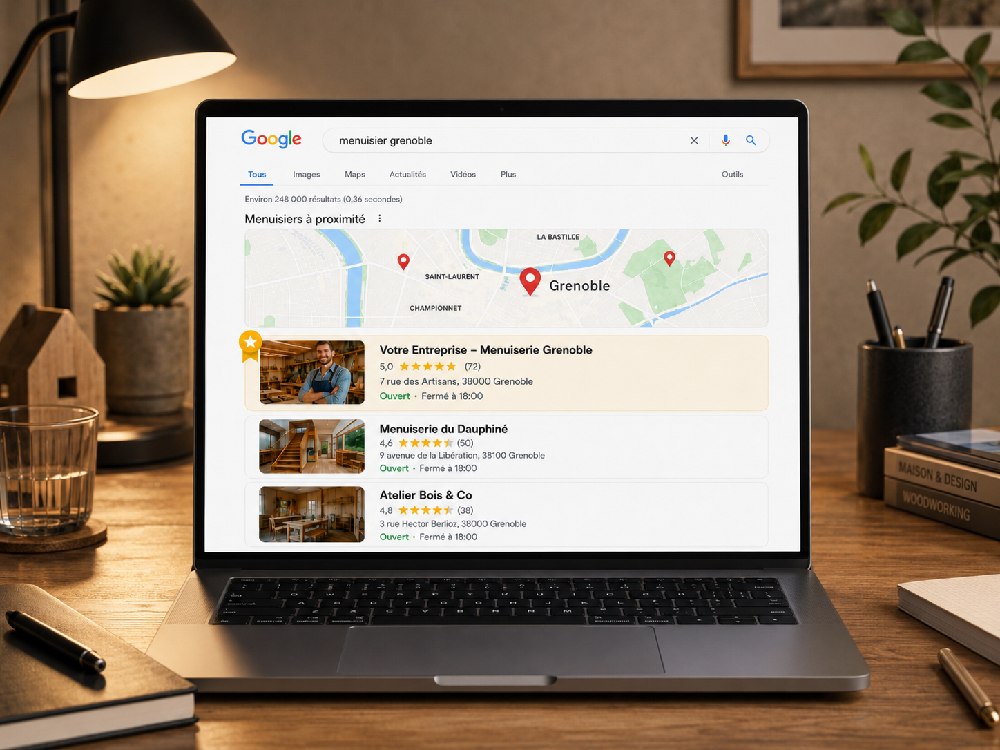 Création et optimisation de fiche Google Business